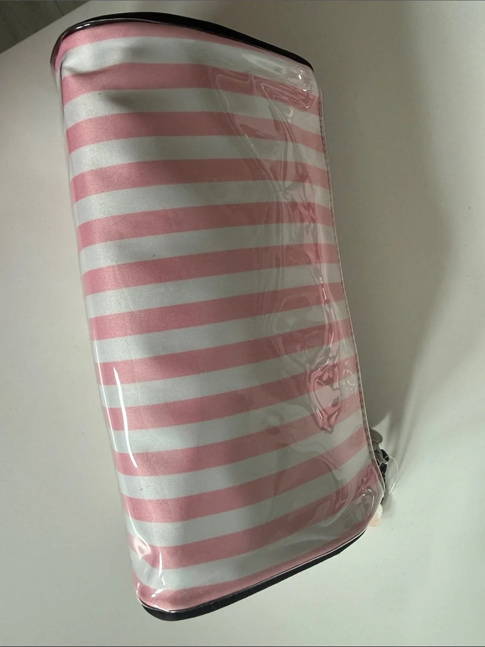 NWT Bundle of 2 Victoria's Secret Pink Striped & Script Cosmetic Pouches